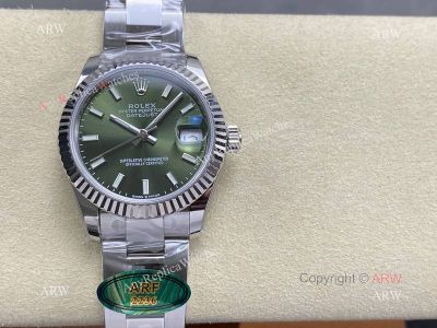 ARF Rolex Datejust 100g Green Face Index Markers 31mm 2236 Movement Watch